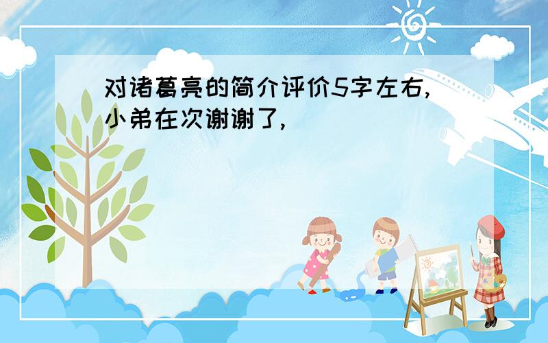 对诸葛亮的简介评价5字左右,小弟在次谢谢了,