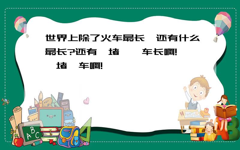 世界上除了火车最长,还有什么最长?还有《堵》噻车长啊!噻《堵》车啊!