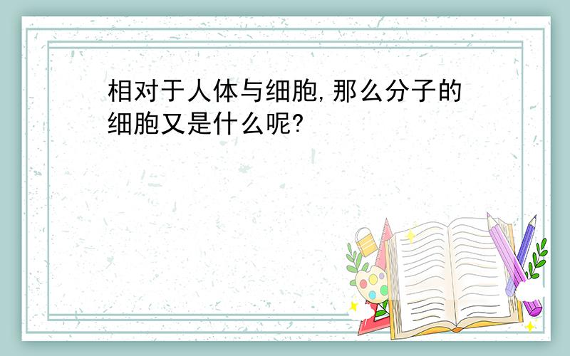 相对于人体与细胞,那么分子的细胞又是什么呢?