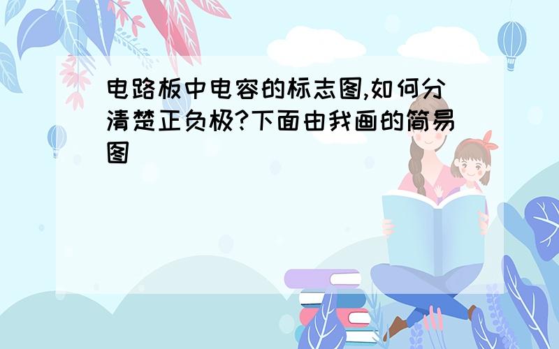 电路板中电容的标志图,如何分清楚正负极?下面由我画的简易图