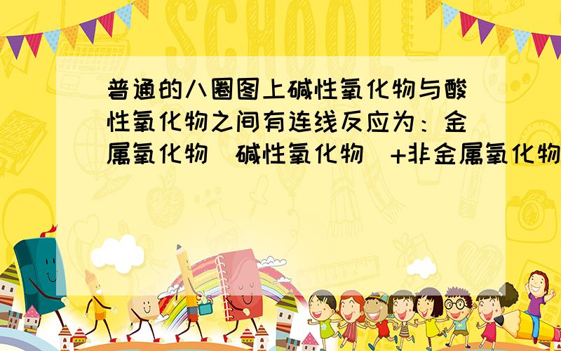 普通的八圈图上碱性氧化物与酸性氧化物之间有连线反应为：金属氧化物（碱性氧化物）+非金属氧化物（酸性氧化物）——含氧酸盐但为什么浙教九年级科学书上没有连线?（课本上图上写