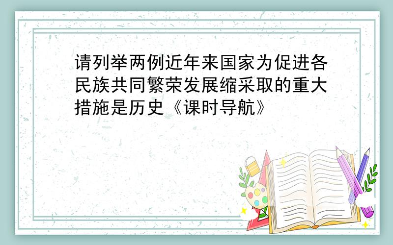 请列举两例近年来国家为促进各民族共同繁荣发展缩采取的重大措施是历史《课时导航》