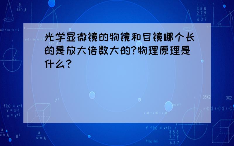 光学显微镜的物镜和目镜哪个长的是放大倍数大的?物理原理是什么?