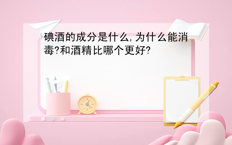 碘酒的成分是什么,为什么能消毒?和酒精比哪个更好?