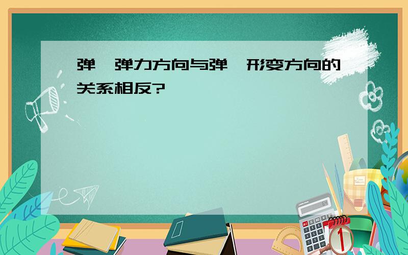 弹簧弹力方向与弹簧形变方向的关系相反?