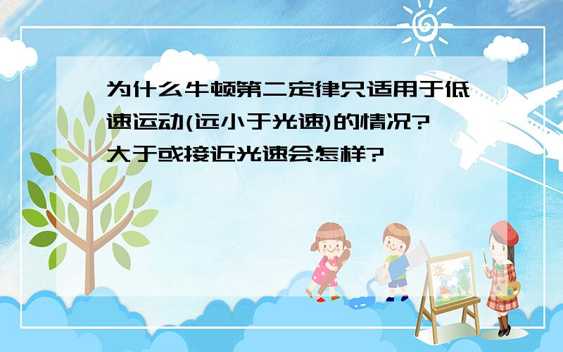 为什么牛顿第二定律只适用于低速运动(远小于光速)的情况?大于或接近光速会怎样?