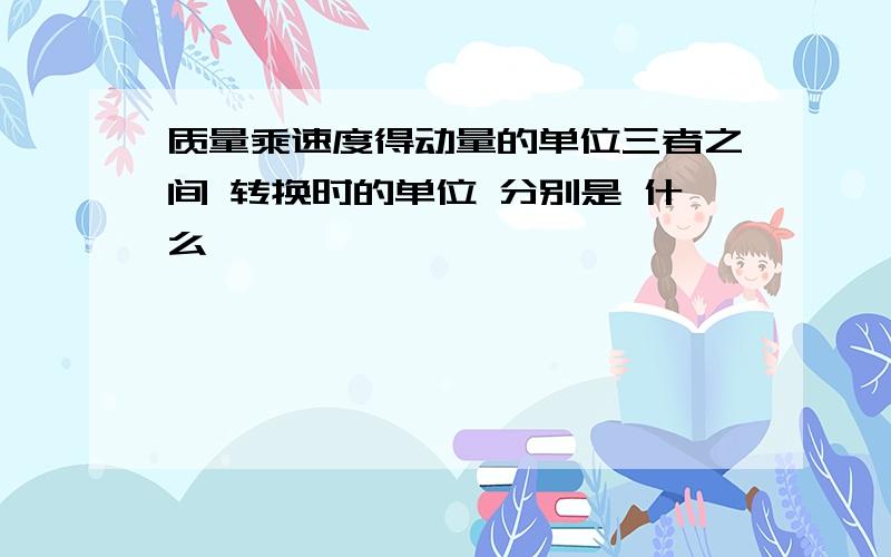 质量乘速度得动量的单位三者之间 转换时的单位 分别是 什么