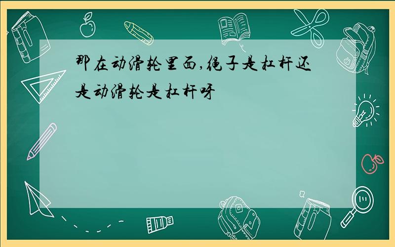 那在动滑轮里面,绳子是杠杆还是动滑轮是杠杆呀