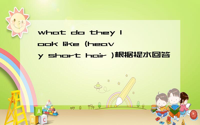 what do they look like (heavy short hair )根据提水回答