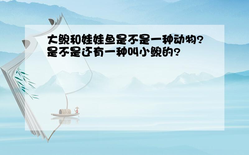 大鲵和娃娃鱼是不是一种动物?是不是还有一种叫小鲵的?