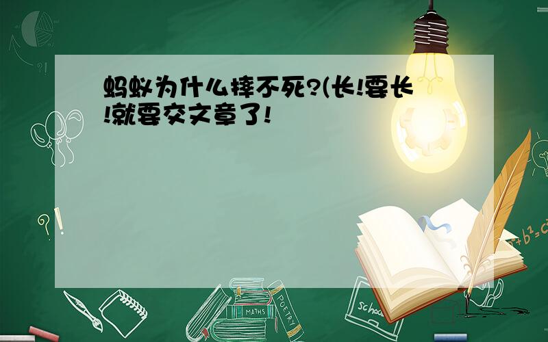 蚂蚁为什么摔不死?(长!要长!就要交文章了!