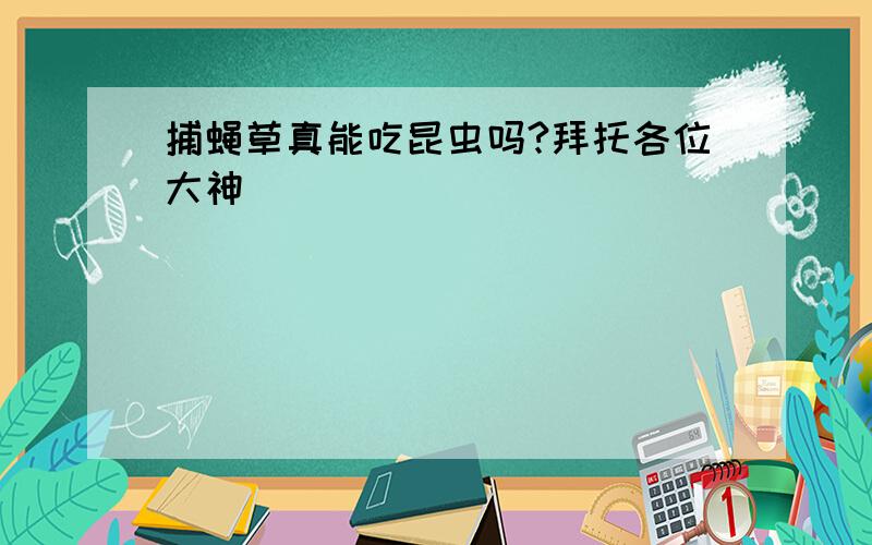 捕蝇草真能吃昆虫吗?拜托各位大神