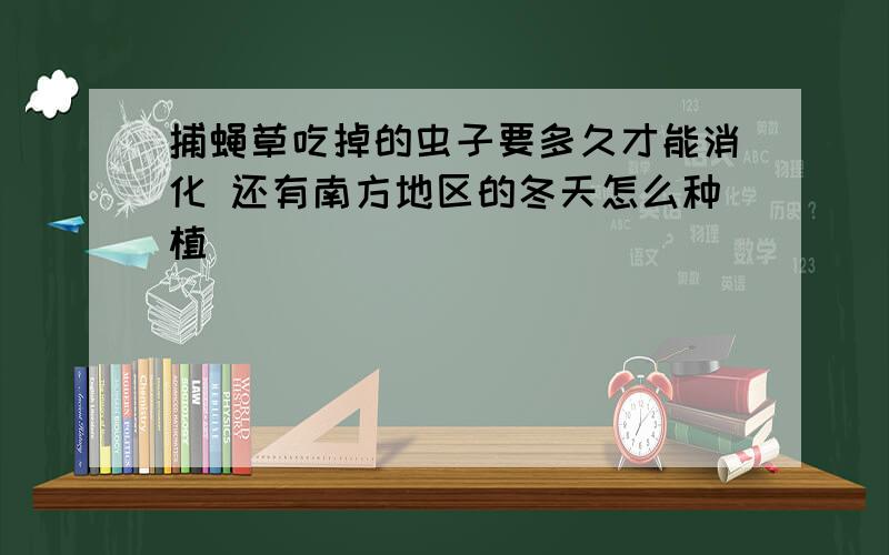 捕蝇草吃掉的虫子要多久才能消化 还有南方地区的冬天怎么种植