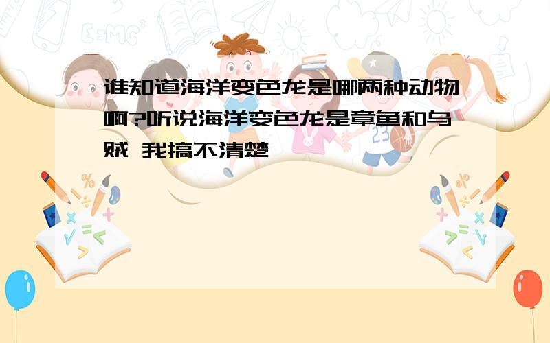 谁知道海洋变色龙是哪两种动物啊?听说海洋变色龙是章鱼和乌贼 我搞不清楚,