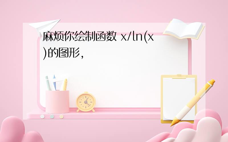 麻烦你绘制函数 x/ln(x)的图形,