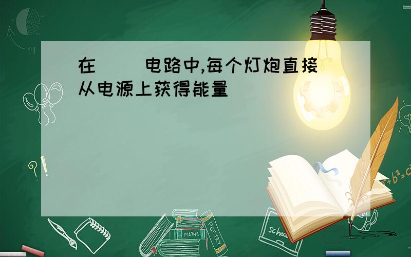 在（ ）电路中,每个灯炮直接从电源上获得能量