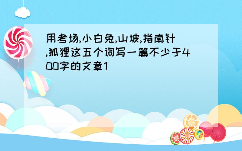 用考场,小白兔,山坡,指南针,狐狸这五个词写一篇不少于400字的文章1]