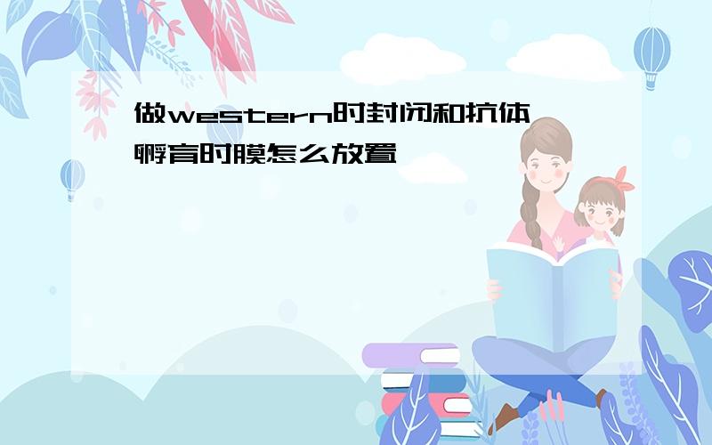 做western时封闭和抗体孵育时膜怎么放置