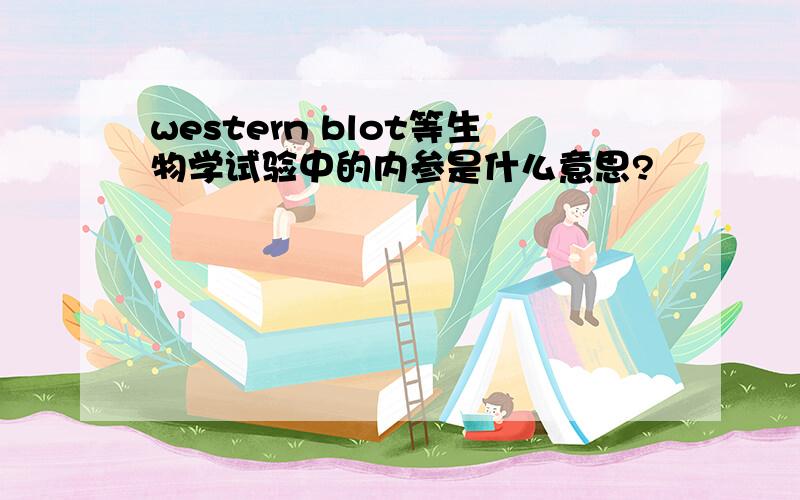 western blot等生物学试验中的内参是什么意思?