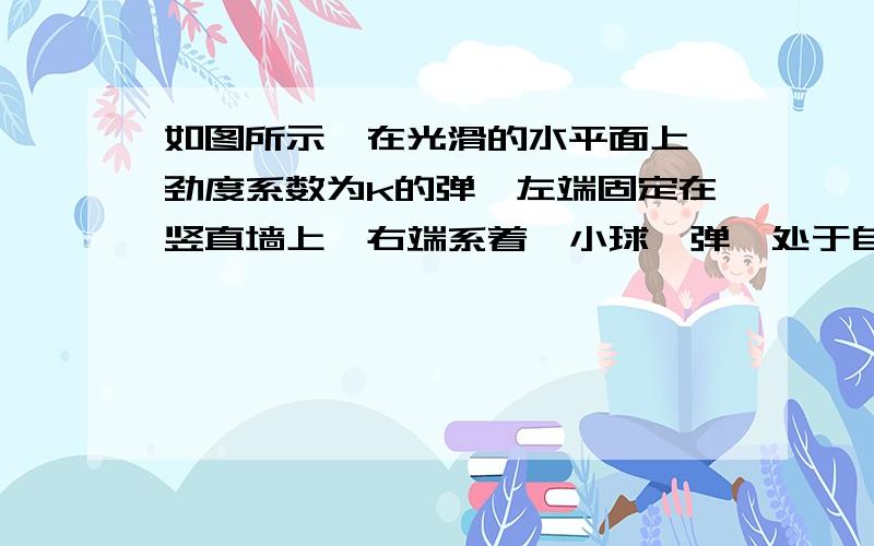 如图所示,在光滑的水平面上,劲度系数为k的弹簧左端固定在竖直墙上,右端系着一小球,弹簧处于自然状态时,小球位于0点,今用外力压缩弹簧,使其形变量为x,当撤去外力后,求小球到达0点时弹簧