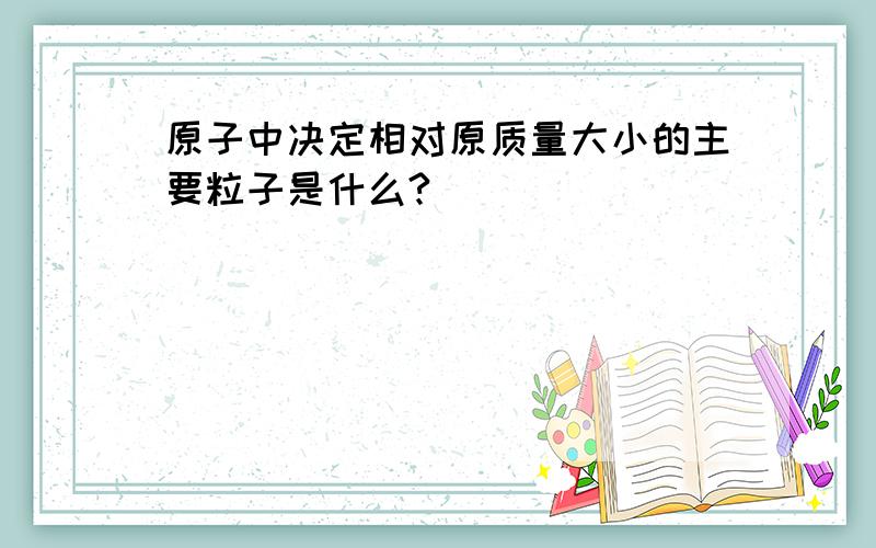 原子中决定相对原质量大小的主要粒子是什么?