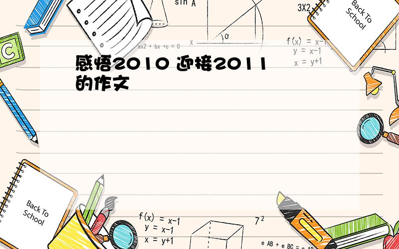 感悟2010 迎接2011 的作文