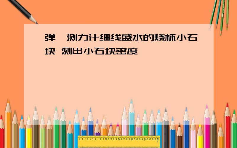 弹簧测力计细线盛水的烧杯小石块 测出小石块密度