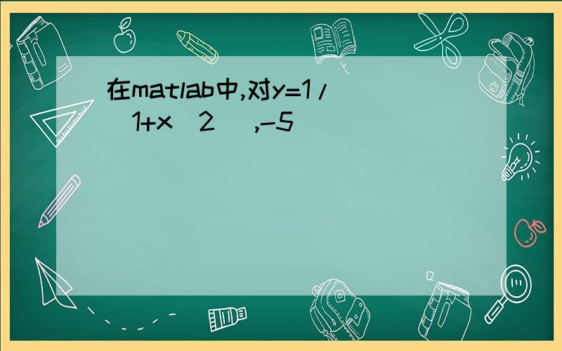 在matlab中,对y=1/(1+x^2) ,-5