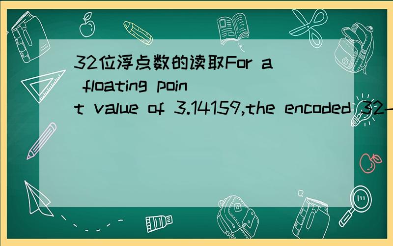 32位浮点数的读取For a floating point value of 3.14159,the encoded 32-bit float value is 0x40490FD0.Modbus MSW = 0x4049Modbus LSW = 0x0FD0根据MSW和LSW怎么计算出值为3.14159