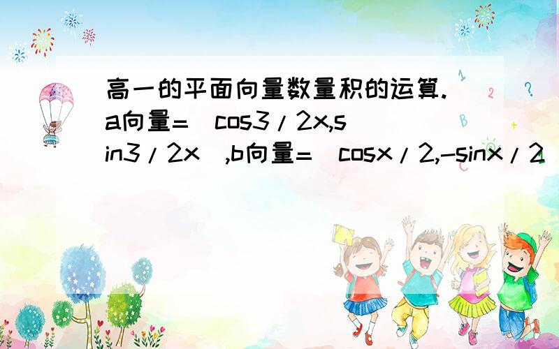 高一的平面向量数量积的运算.a向量=(cos3/2x,sin3/2x),b向量=(cosx/2,-sinx/2),c向量=(-sinx/2,cosx/2),且x∈[-π/2,π/2]1.求|a+b|2.当x取何值时,函数f(x)=2a•c+|a+b|取得最大值