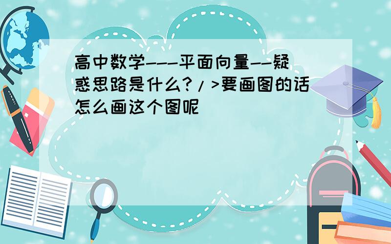 高中数学---平面向量--疑惑思路是什么?/>要画图的话怎么画这个图呢