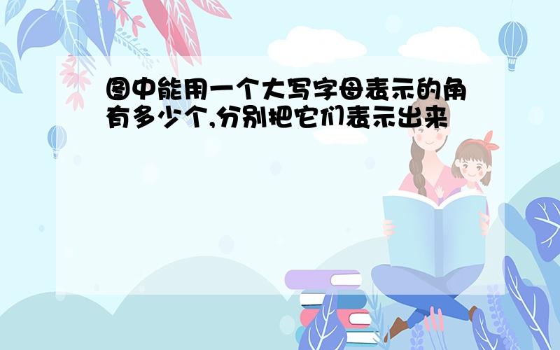 图中能用一个大写字母表示的角有多少个,分别把它们表示出来