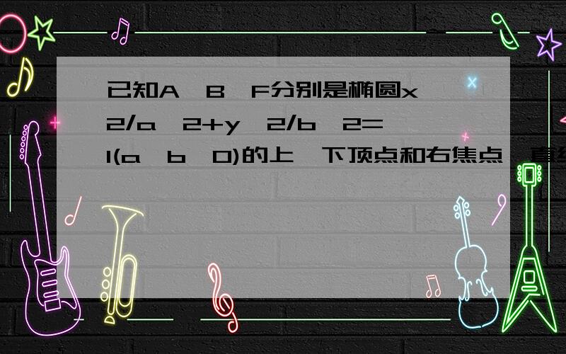 已知A,B,F分别是椭圆x^2/a^2+y^2/b^2=1(a>b>0)的上,下顶点和右焦点,直线AF与椭圆的右准线交于点M,若直线MB平行于x轴,则该椭圆的离心率是（）