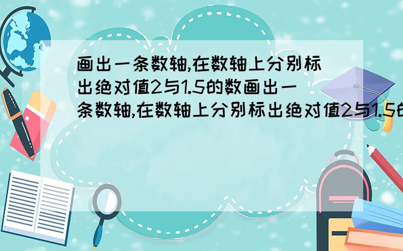 画出一条数轴,在数轴上分别标出绝对值2与1.5的数画出一条数轴,在数轴上分别标出绝对值2与1.5的数各有几个，它们各是什么？