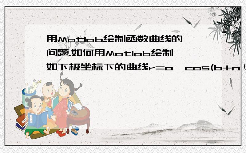 用Matlab绘制函数曲线的问题.如何用Matlab绘制如下极坐标下的曲线r=a*cos(b+nθ）并讨论参数a,b,n的影响.