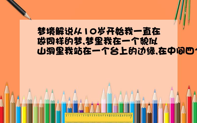 梦境解说从10岁开始我一直在做同样的梦,梦里我在一个貌似山洞里我站在一个台上的边缘,在中间四个石像一手拿着武器一手高举着水晶棺材,我就站在那看着,每次我走到的时候我又回到原来