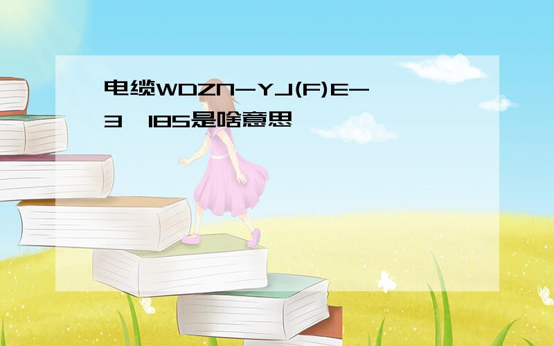 电缆WDZN-YJ(F)E-3*185是啥意思