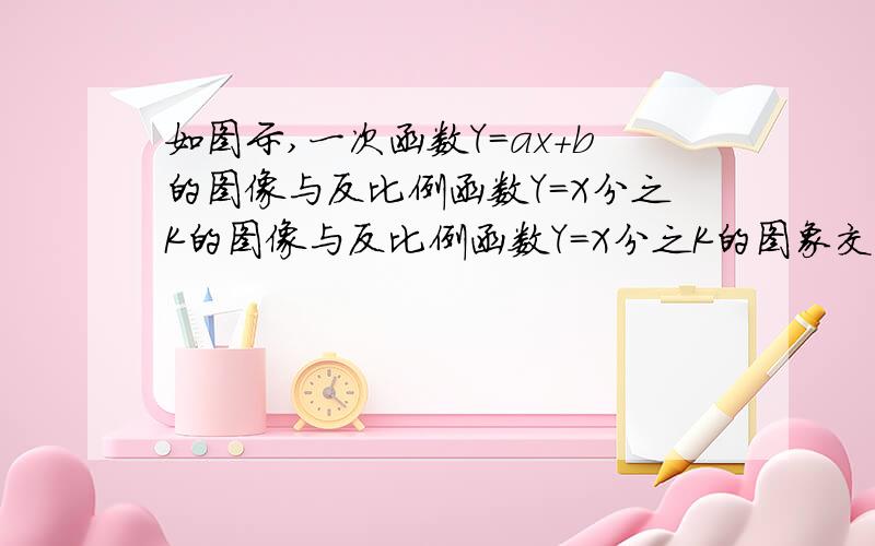 如图示,一次函数Y=ax+b的图像与反比例函数Y=X分之K的图像与反比例函数Y=X分之K的图象交于M,N两点.①求反比例函数与一次函数的解析式②根据图像写出是反比例函数的值大于一次函数的值的X