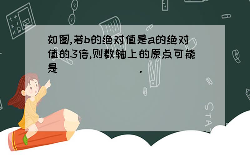 如图,若b的绝对值是a的绝对值的3倍,则数轴上的原点可能是_______.