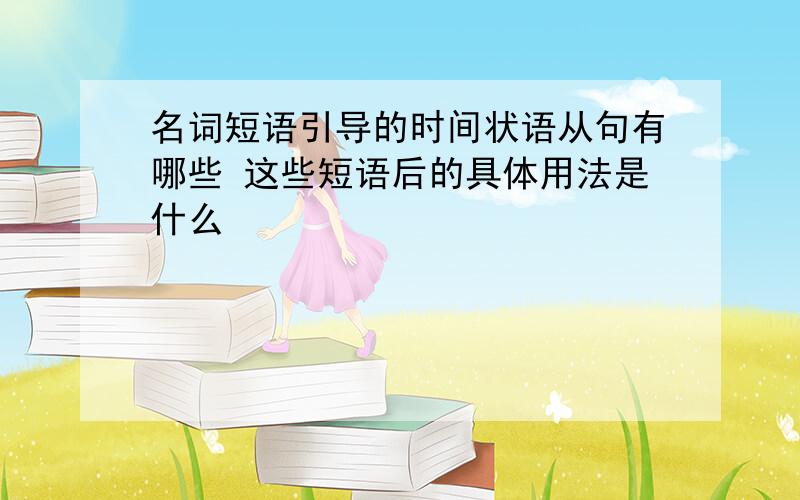 名词短语引导的时间状语从句有哪些 这些短语后的具体用法是什么