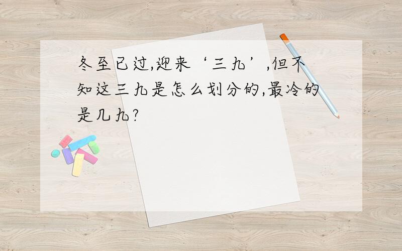 冬至已过,迎来‘三九’,但不知这三九是怎么划分的,最冷的是几九?