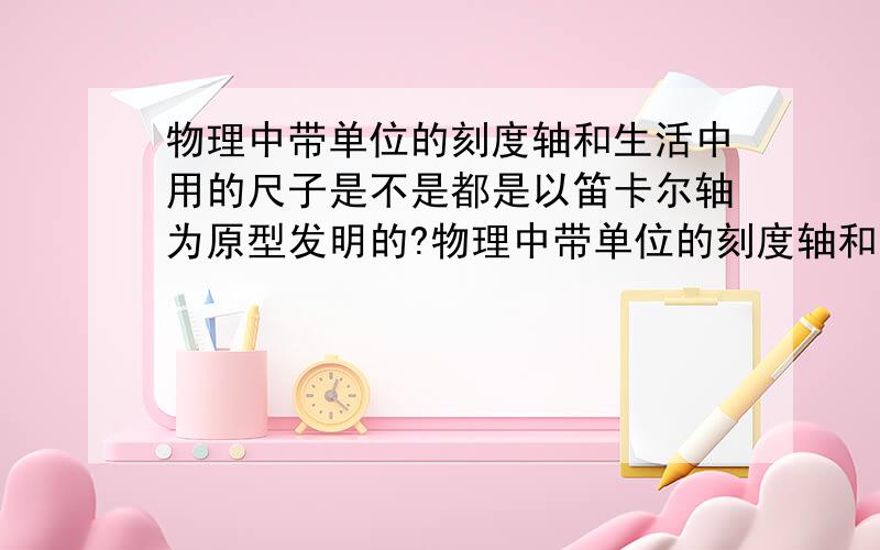 物理中带单位的刻度轴和生活中用的尺子是不是都是以笛卡尔轴为原型发明的?物理中带单位的刻度轴和尺子分物理中带单位的刻度轴和生活中用的尺子是不是都是以笛卡尔轴为原型发展出来