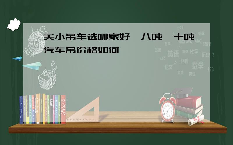 买小吊车选哪家好,八吨,十吨汽车吊价格如何