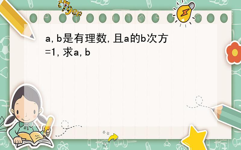 a,b是有理数,且a的b次方=1,求a,b