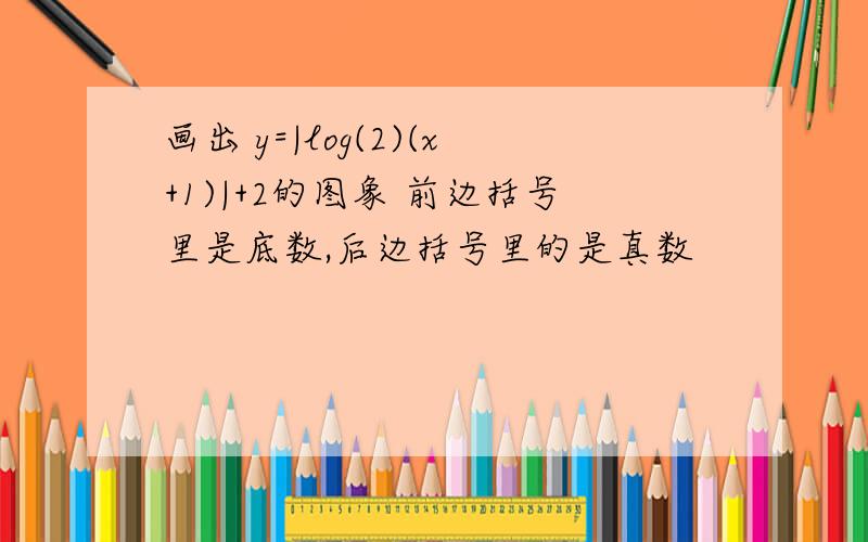 画出 y=|log(2)(x+1)|+2的图象 前边括号里是底数,后边括号里的是真数