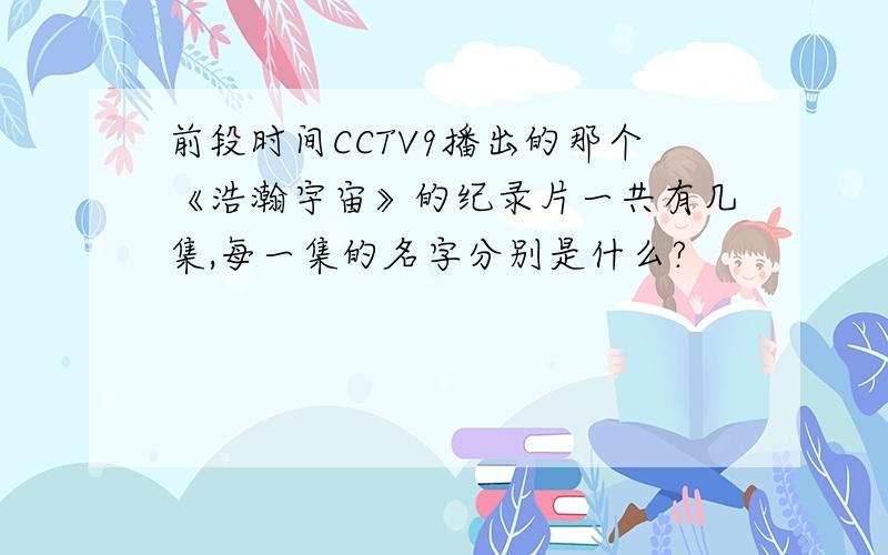 前段时间CCTV9播出的那个《浩瀚宇宙》的纪录片一共有几集,每一集的名字分别是什么?