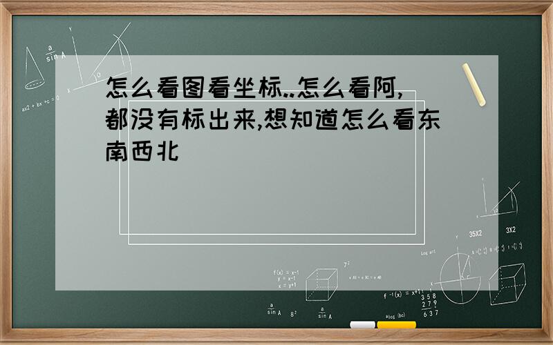 怎么看图看坐标..怎么看阿,都没有标出来,想知道怎么看东南西北