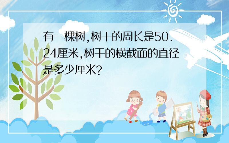 有一棵树,树干的周长是50.24厘米,树干的横截面的直径是多少厘米?