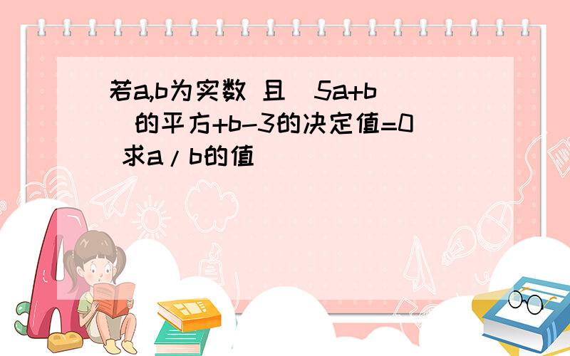 若a,b为实数 且(5a+b)的平方+b-3的决定值=0 求a/b的值