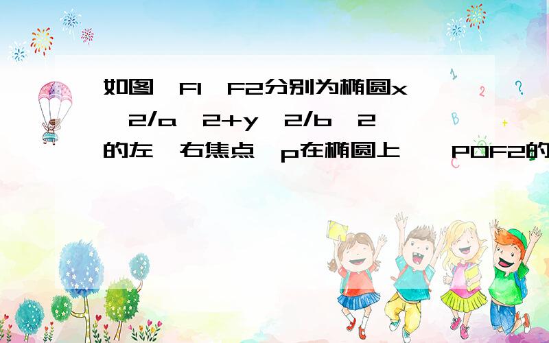 如图,F1,F2分别为椭圆x^2/a^2+y^2/b^2的左、右焦点,p在椭圆上,△POF2的面积为√3的正三角形,在b^2的值